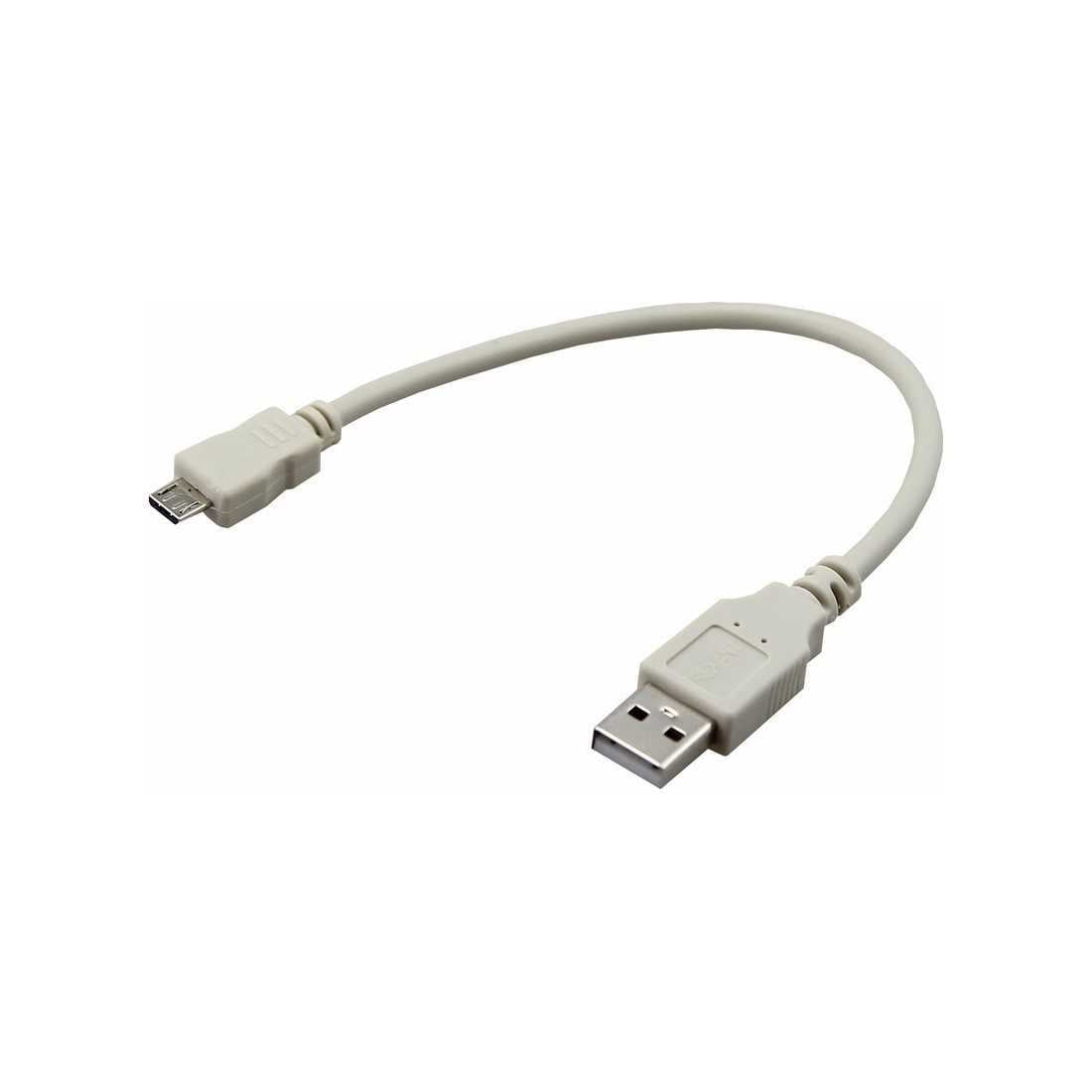 Кабель USB (шт. micro USB - шт. USB A) 0. 2 метра, белый REXANT