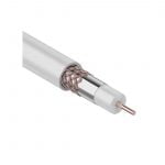 Кабель коаксиальный REXANT RG-6U+Cu, 75 Ом, Cu/Al/Cu, 75%, бухта 100 м, белый