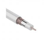 Кабель коаксиальный REXANT RG-6U+Cu, 75 Ом, Cu/Al/Cu, 75%, бухта 305 м, белый