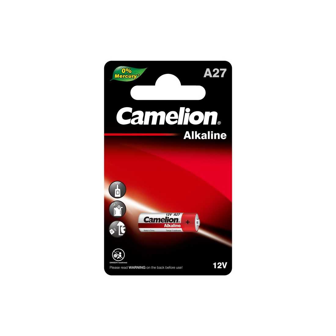 Батарейка Camelion LR27A BL-1 Mercury Free