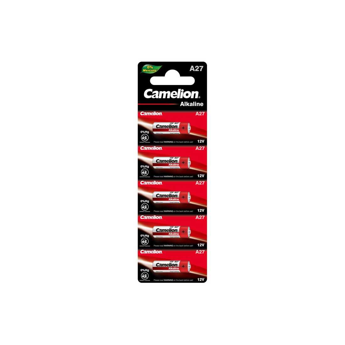 Батарейка Camelion LR27A BL-5 Mercury Free