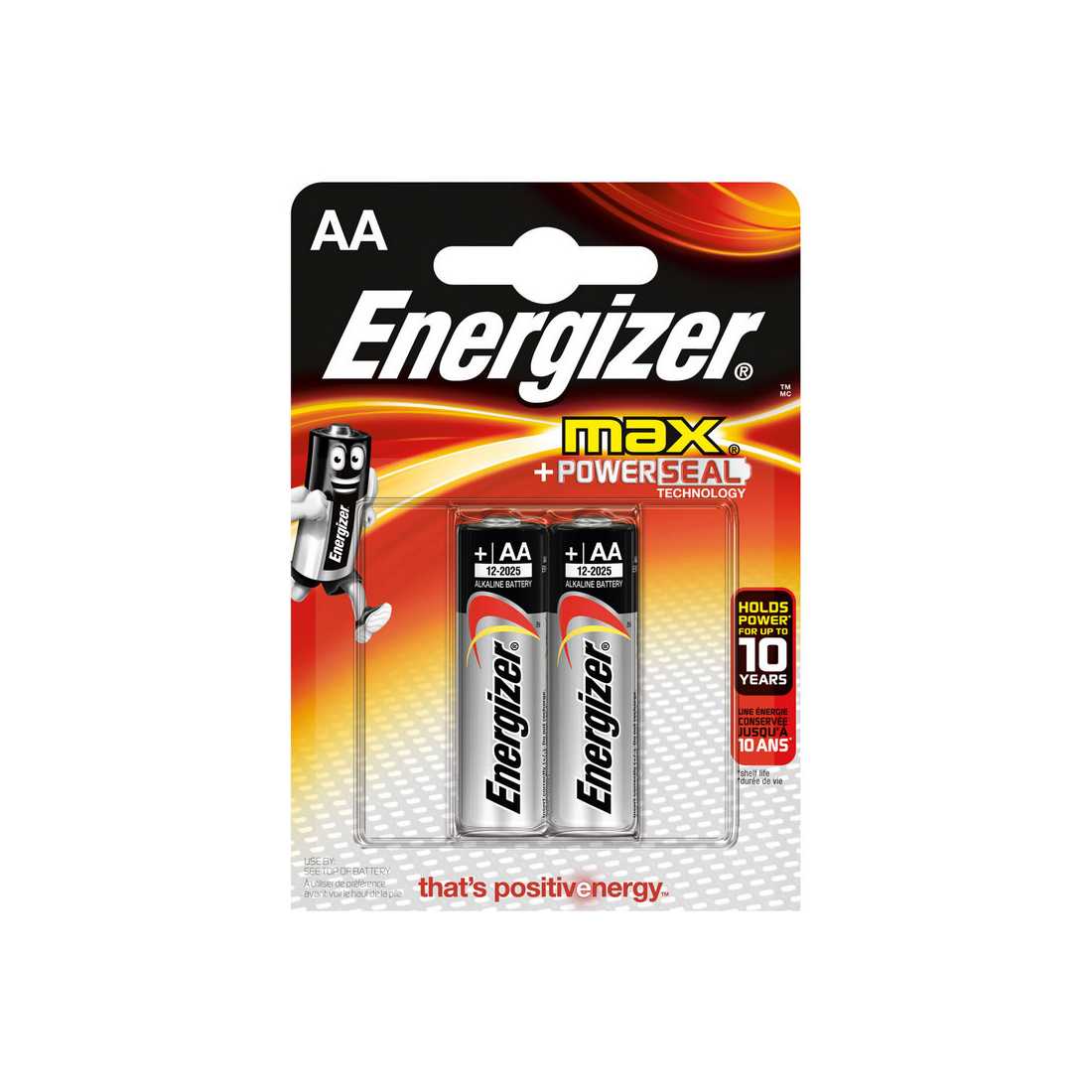 Батарейка ENERGIZER MAX+Power Seal LR6 BL2