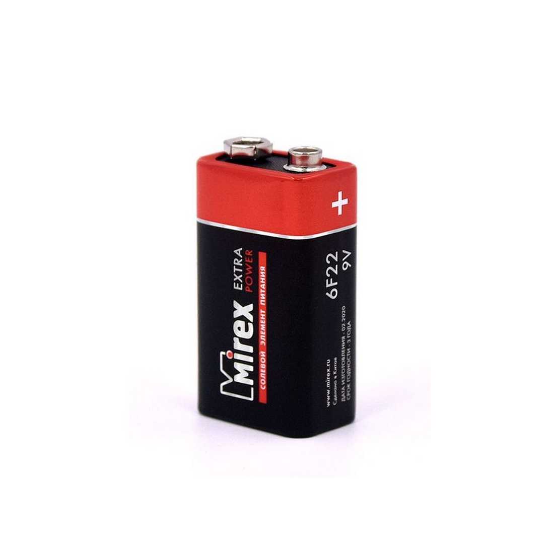 Батарейка Mirex 6F22 Крона