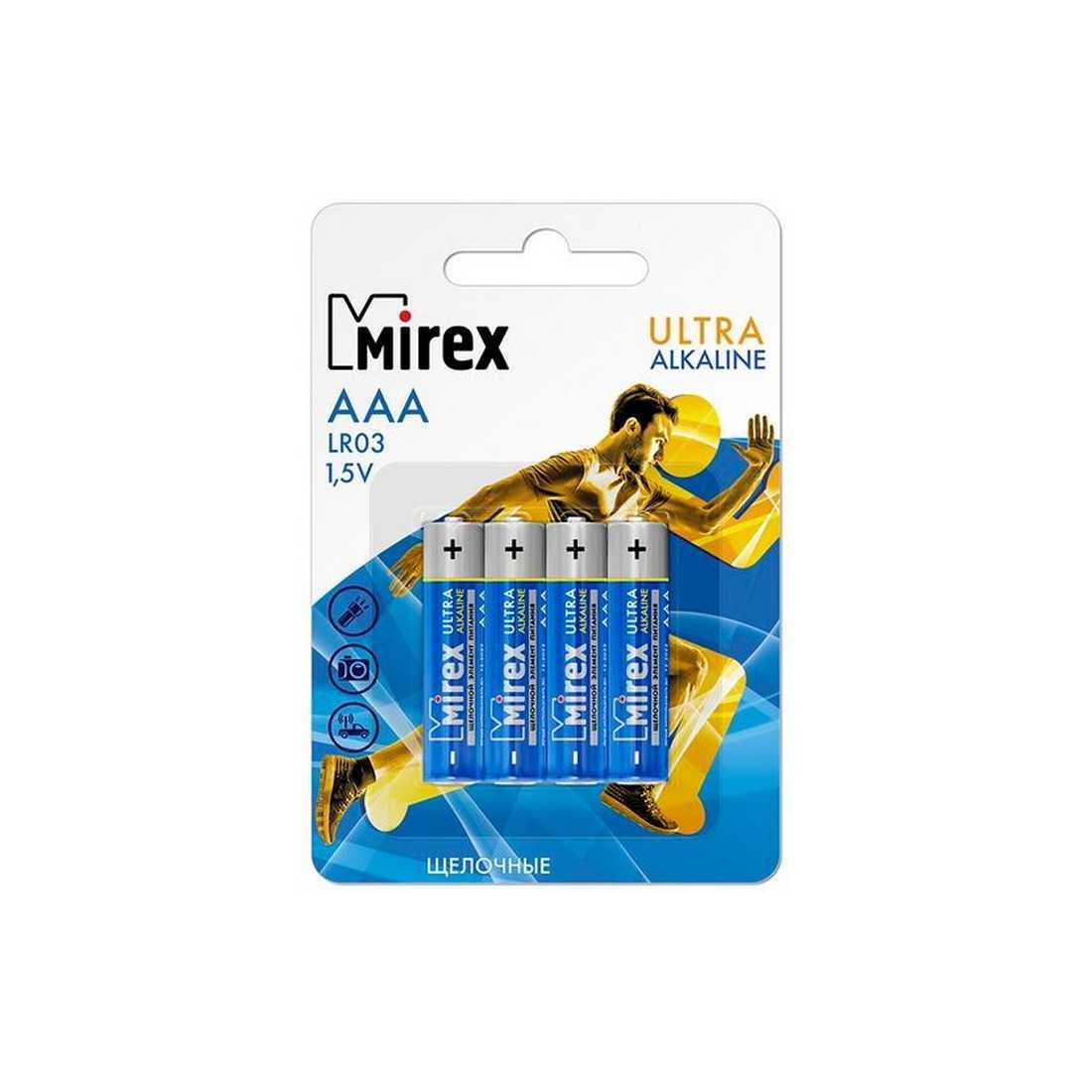 Батарейка Mirex LR03 / AAA BL4