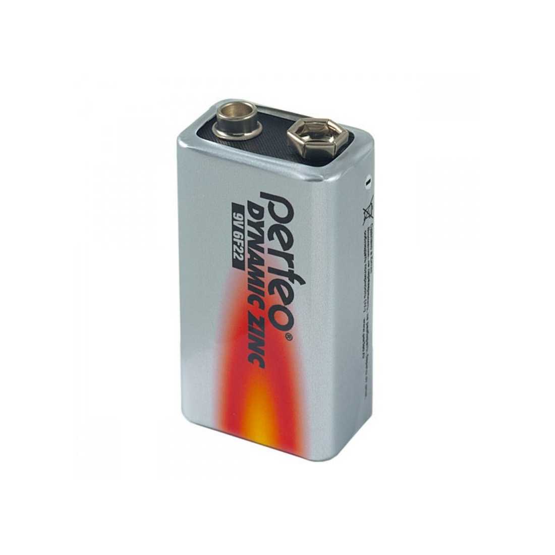 Батарейка Perfeo 6F22/1SH Dynamic Zinc Крона
