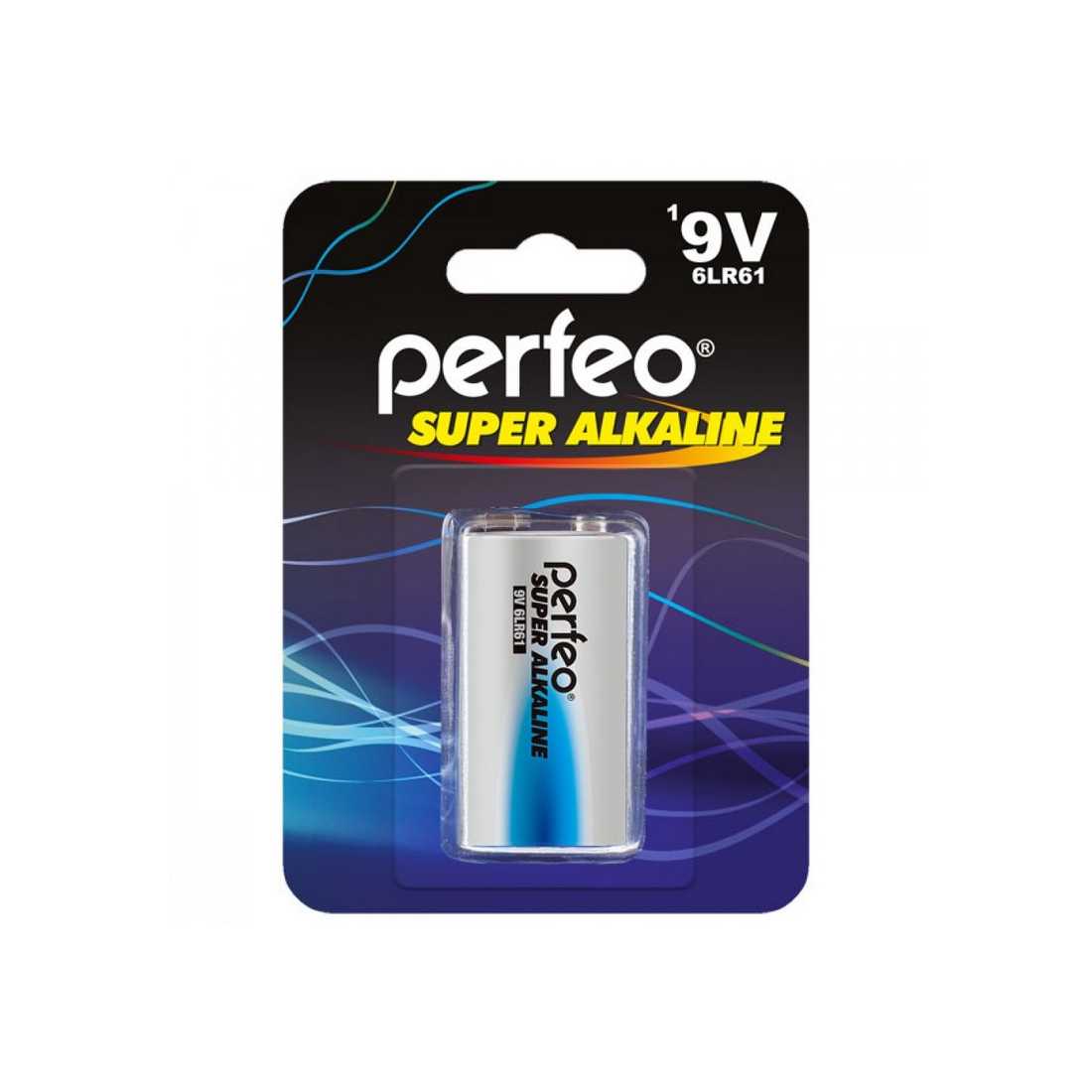 Батарейка Perfeo 6LR61/1BL Super Alkaline Крона