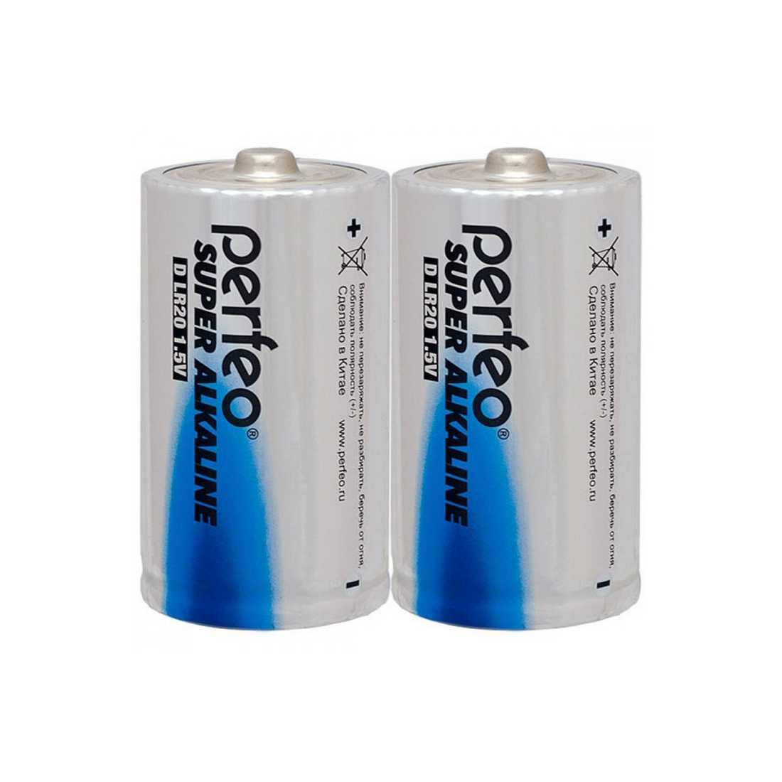 Батарейка Perfeo LR20 2SH Super Alkaline Батарейка Perfeo LR20/2SH Super Alkaline — изображение 1