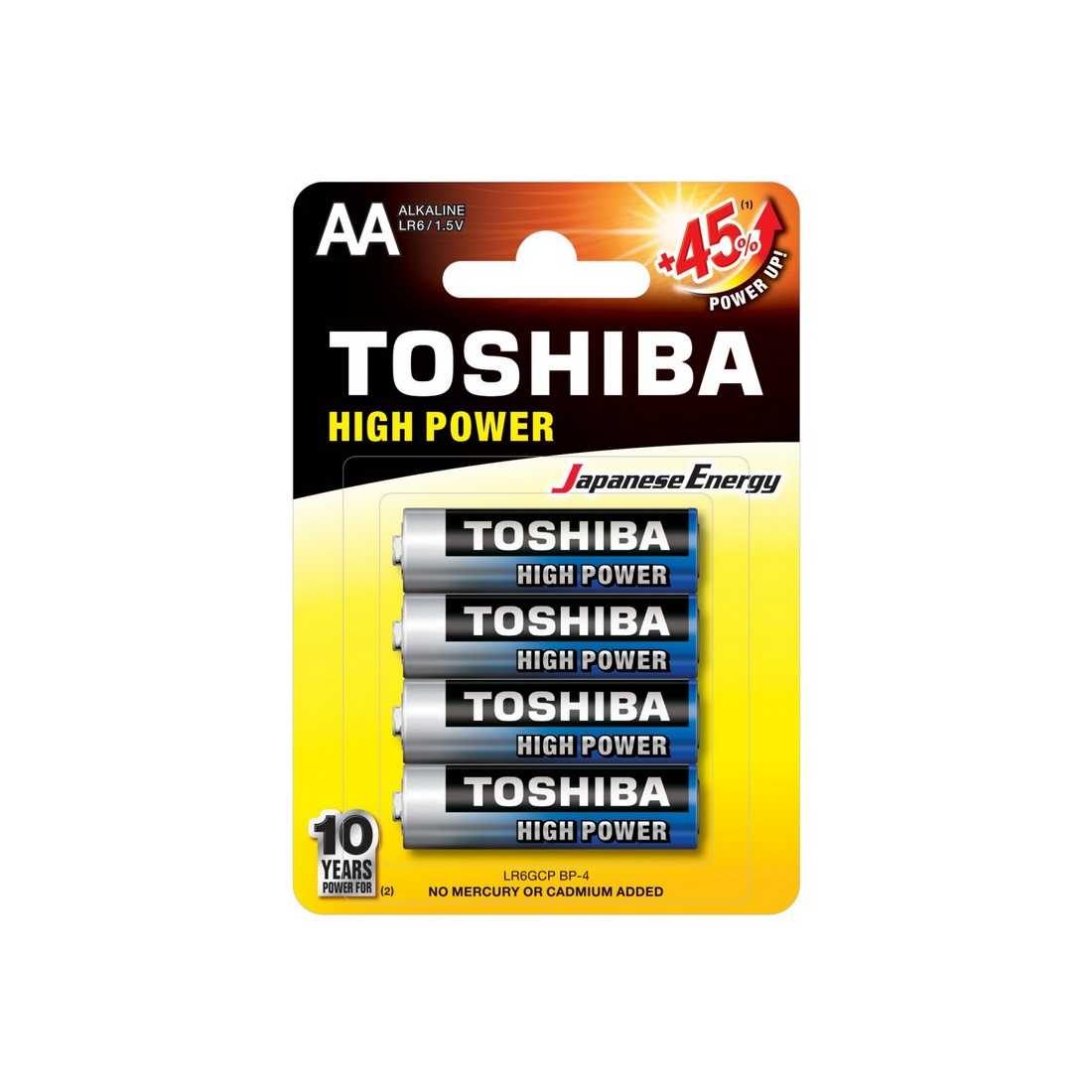 Батарейка TOSHIBA Alkaline LR6 4BP