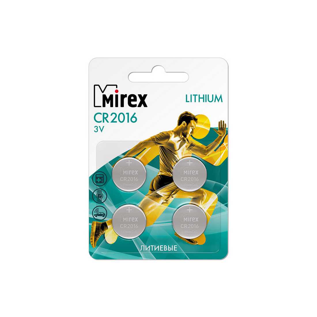Батарейка Mirex CR2016 BL4