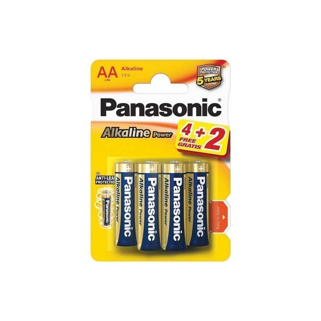 Батарейка Panasonic Alkaline LR6 6BP(4+2)