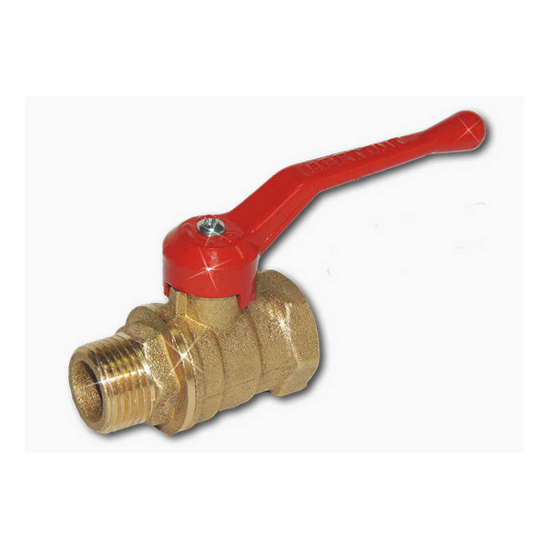 Кран шаровый 1/2" нар.-вн. ручка PN1,6 МПа; Цветлит
