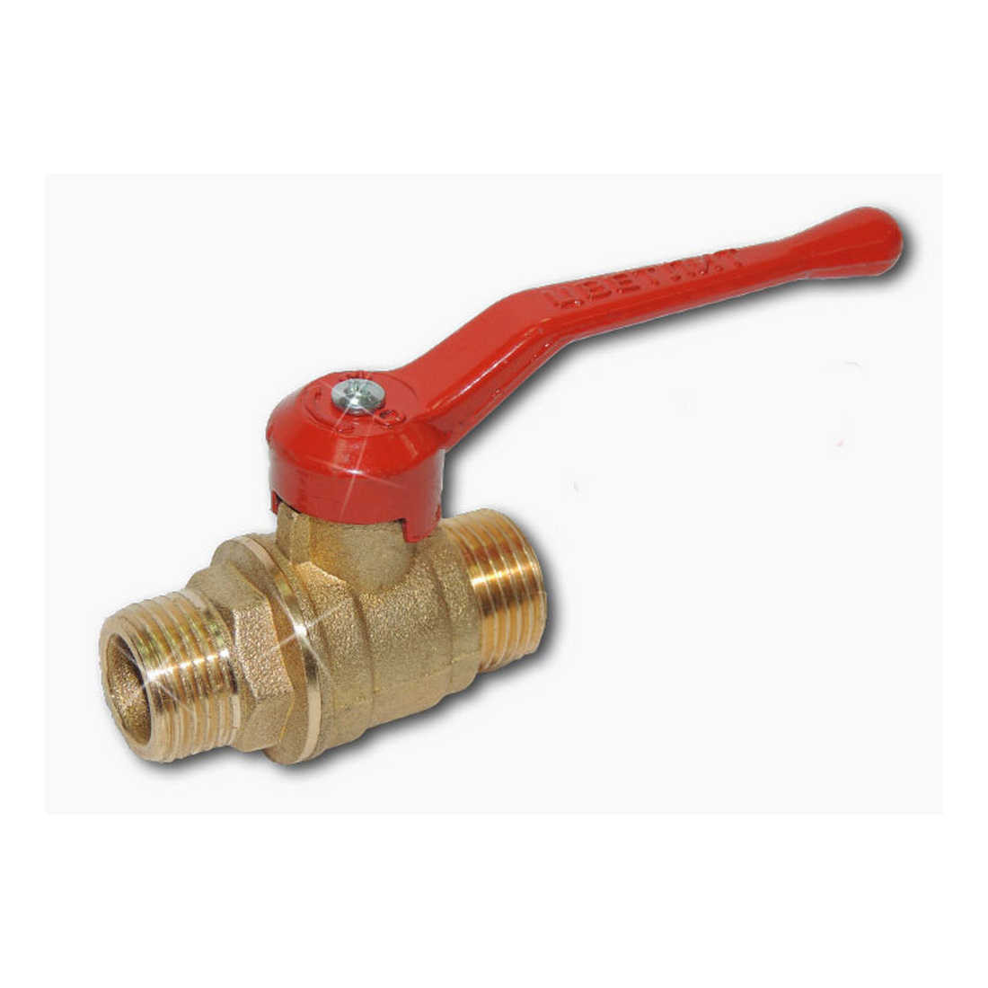 Кран шаровый 1/2" нар.-нар. ручка PN1,6 МПа; Цветлит