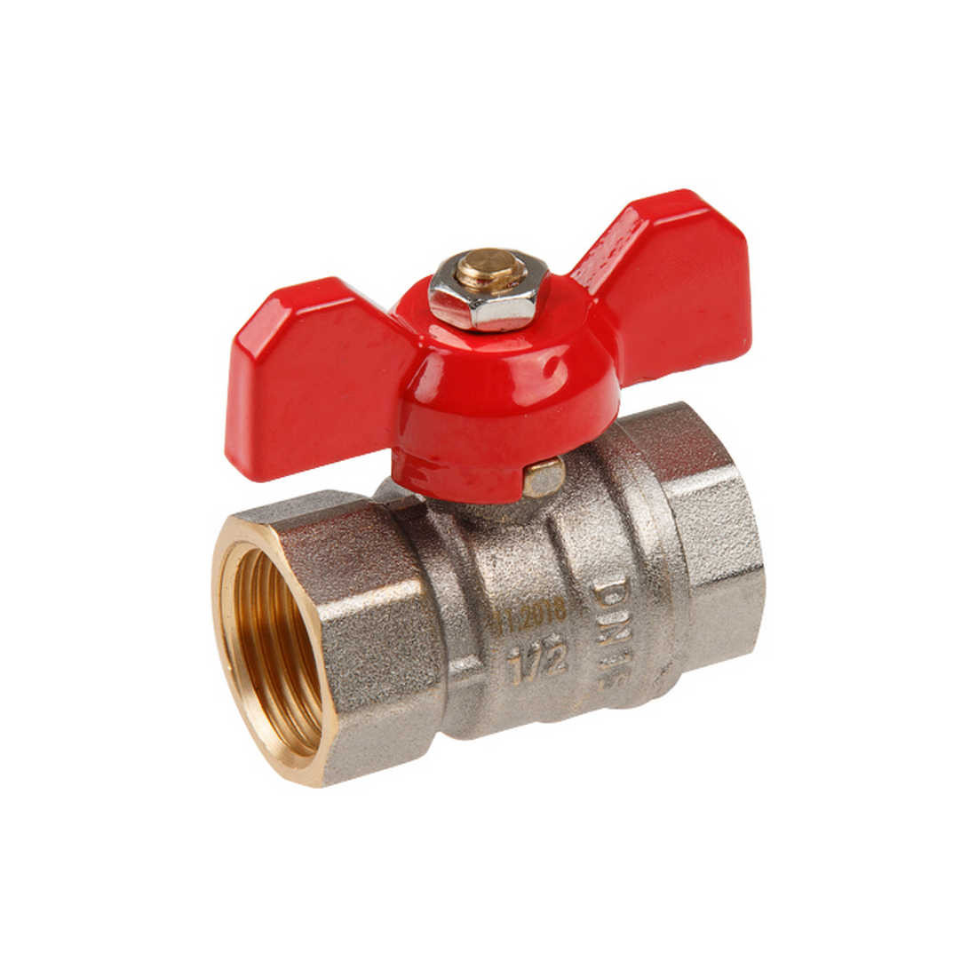 Кран шаровый 1/2" вн.-вн. бабочка PN30, AV Engineering