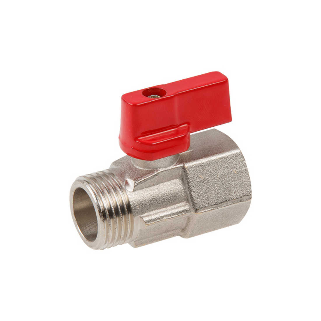 Кран шаровый MINI 1/2" нар.-вн. красная ручка, AV Engineering