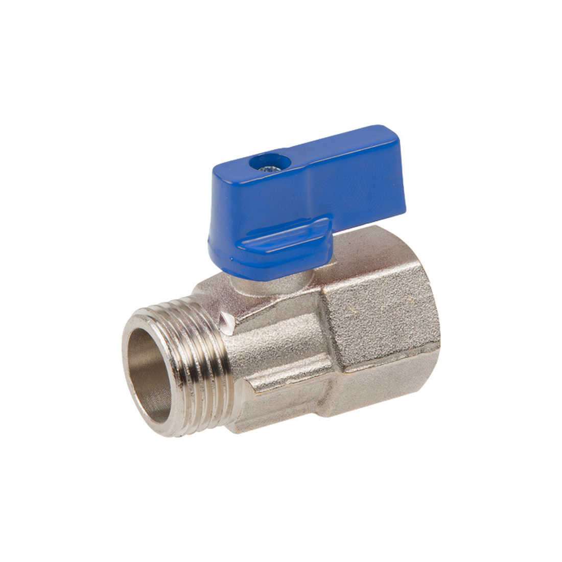 Кран шаровый MINI 1/2" нар.-вн. синяя ручка, AV Engineering