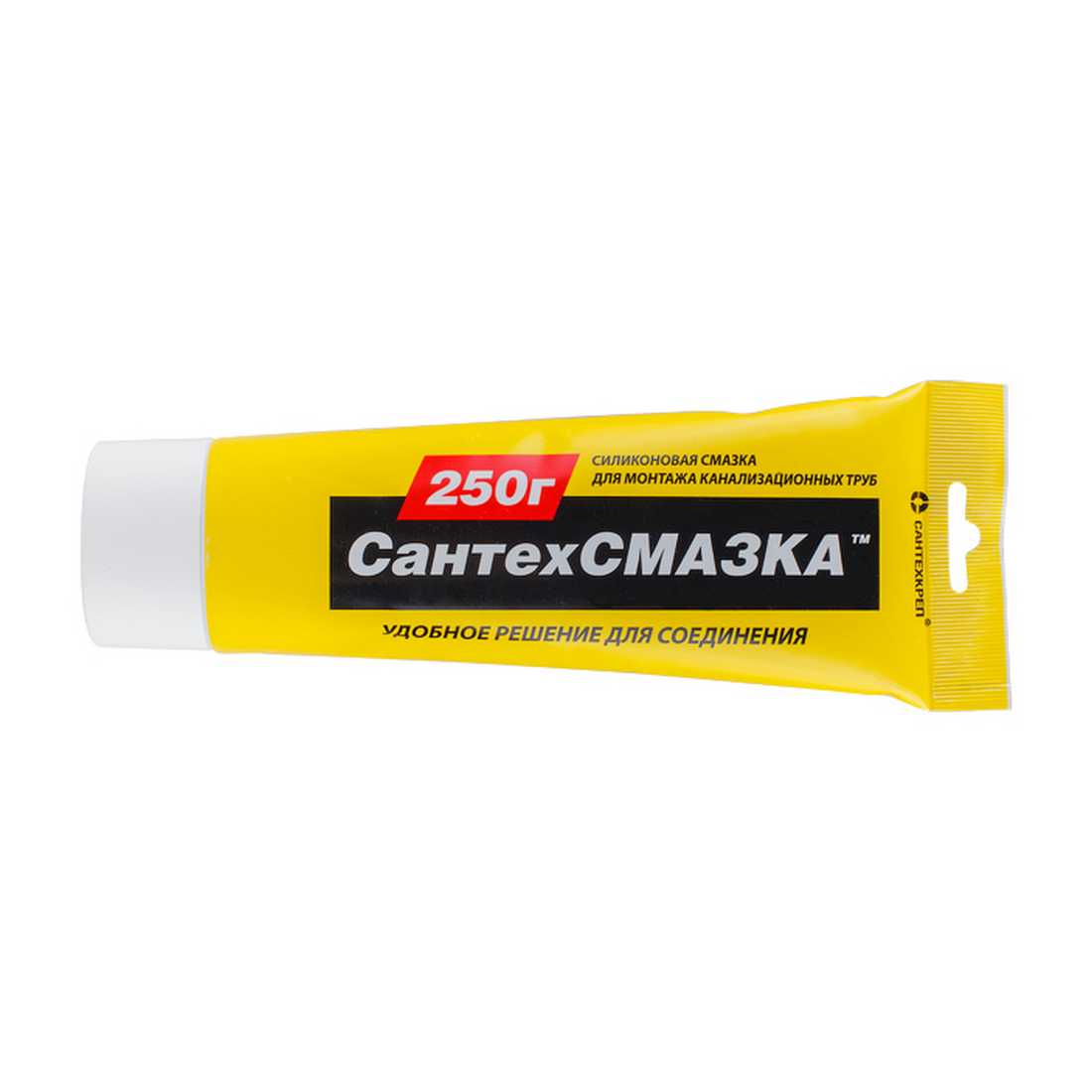 Смазка силиконовая канализационная СантехСмазка 250 г (Смазка канализационная в тубе 250 г) (Сантехкреп) (SS250)