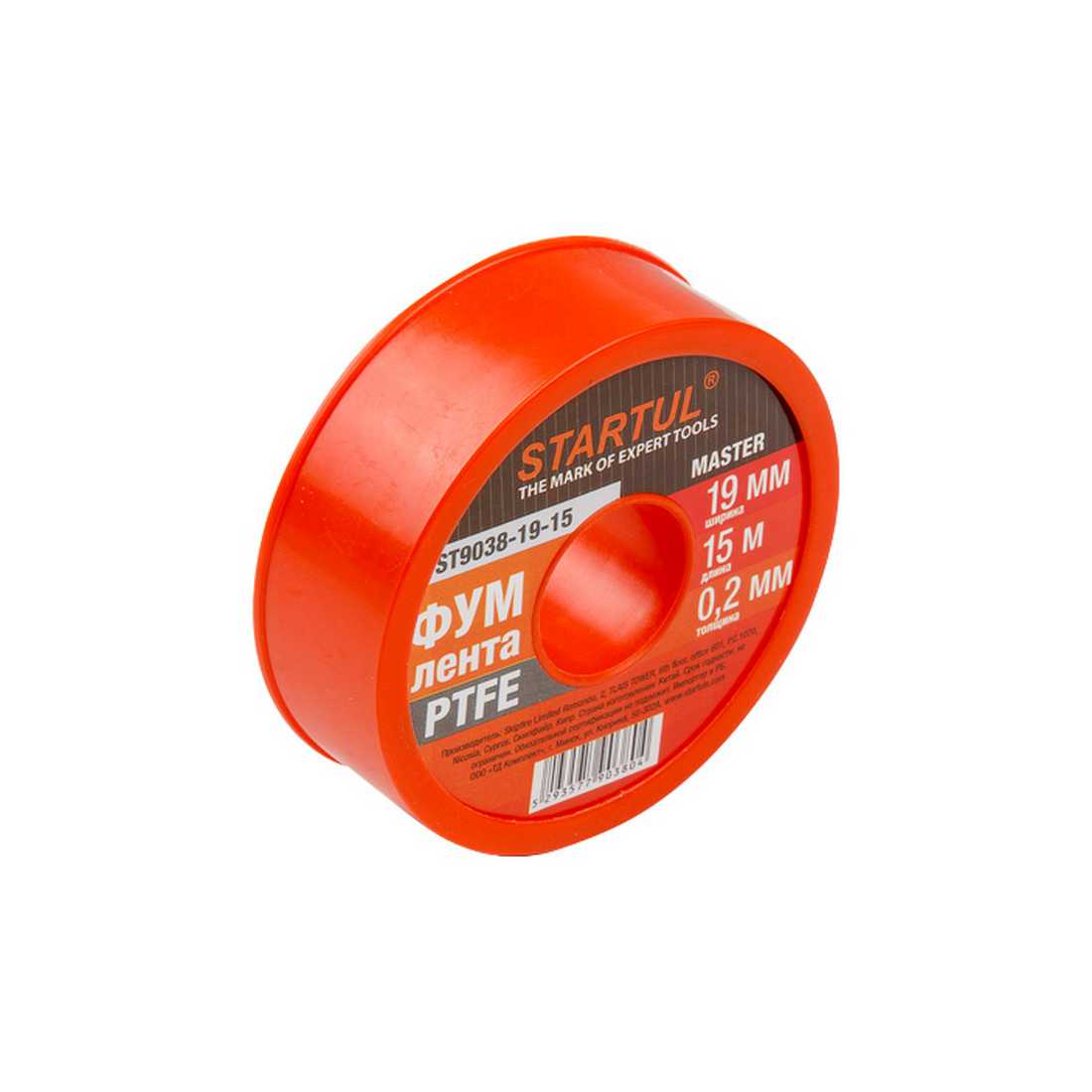 Фум-лента PTFE 19ммх15м STARTUL MASTER (ST9038-19-15) (толщина 0,2мм) (ST9038-19-15)