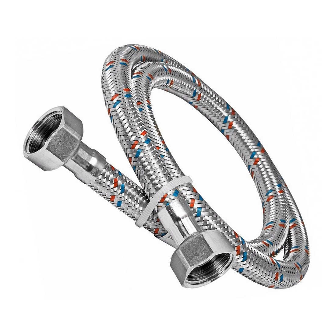 Подводка гибкая, SUS, гайка 1/2" - гайка 1/2" 100см AV Engineering (16 Bar, 100°С)