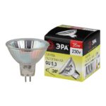 Лампочка галогенная ЭРА GU5.3-JCDR (MR16)-35W-230V-CL GU5.3 35Вт софит теплый белый свет