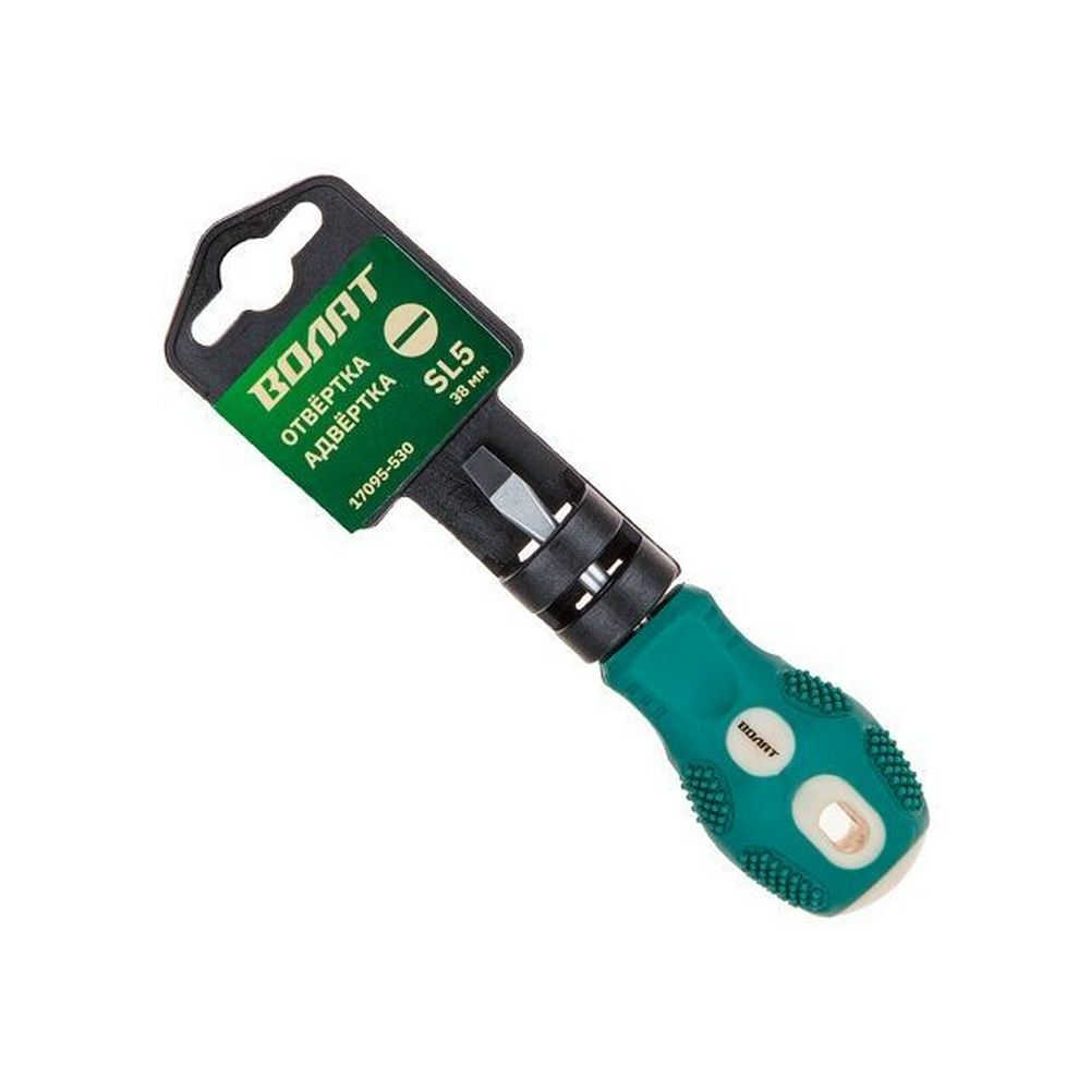 Отвертка - 5,0х 38мм SL ВОЛАТ (шлицевая Slotted, двухкомп. рукоятка Anti-Slip) (17095-530) Отвертка - 5,0х 38мм SL ВОЛАТ (шлицевая Slotted, двухкомп. рукоятка Anti-Slip) (17095-530) — изображение 1