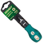 Отвертка + №2 38мм PH ВОЛАТ (крестовая Phillips, двухкомп. рукоятка Anti-Slip) (17090-230)