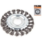 Щетка дисковая косич.100ммх22мм GEPARD (GP0894-100) (плоская, для УШМ, в блистере) (GP0894-100)