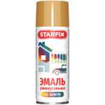 Краска-эмаль аэрозольная универсальная золотой металлик 1036 STARFIX 520 мл (SM-95064-1)