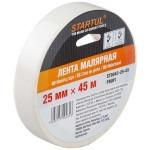 Лента малярная 25ммх45м STARTUL PROFI (ST9043-25-45), белая (ST9043-25-45)