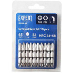 Насадка крестообразная PH2-PZ2 45мм 10шт EXPERT STARTUL (SE8902-45) (бита Phillips-Pozidrive магнитная) (SE8902-45)