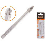 Сверло по кафелю/стеклу 10х100мм четырехкромочное шестигр. GEPARD (GP2081-11) (Impact, по керамической плитке, крестовая пластина) (GP2081-11)