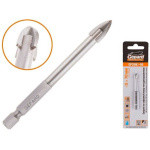 Сверло по кафелю/стеклу 5х70мм четырехкромочное шестигр. GEPARD (GP2081-05) (Impact, по керамической плитке, крестовая пластина) (GP2081-05)