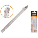 Сверло по кафелю/стеклу 4х60мм четырехкромочное шестигр. GEPARD (GP2081-04) (Impact, по керамической плитке, крестовая пластина) (GP2081-04)