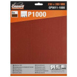 Шлифлист 230х280мм Р1000 бум.осн. 5шт. GEPARD (GP5011-1000) (бумага наждачная абразивная, лист шлифовальный абразивный, шлифшкурка) (GP5011-1000)