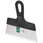 Шпатель фасад. зубчат. нерж. 200мм зуб 10х10 ВОЛАТ (для клея) (35050-2010)