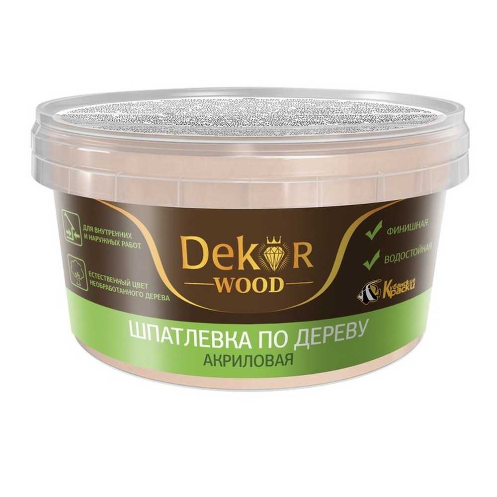 Шпатлевка по дереву «DEKOR» светлый орех, 0,4 кг Шпатлевка по дереву «DEKOR» светлый орех, 0,4 кг — изображение 1