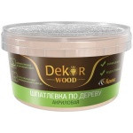 Шпатлевка по дереву «DEKOR» тёмный орех, 0,4 кг