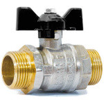 Кран шаровый 1/2" нар.-нар. бабочка PN40, LD