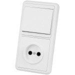 Блок комбинированный БКВР 1-но кл. выкл + розетка TDM SQ1813-0010